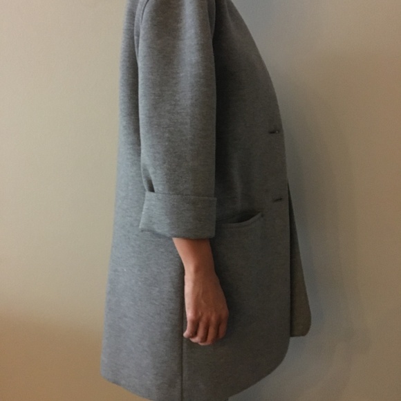 J. Crew Drapey Heather Gray Coat - Picture 4 of 7